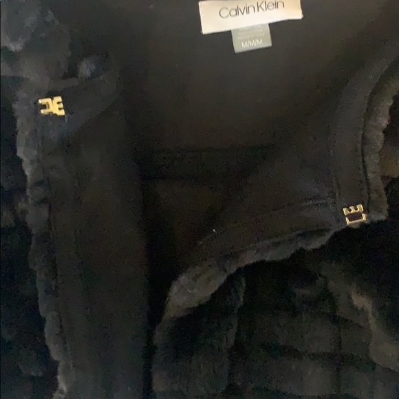 Calvin Klein Dressy Faux Fur Jacket Sz M - Picture 3 of 7